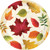 Creative Converting Leaves Paper Plates, 9", Multi-color