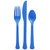 Premium Heavy Weight Assorted Cutlery | Bright Royal Blue | Pack of 24 |Party Supply
