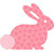Pink Floral Bunny Cutout | Easter Decoration