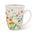 Abbott Collection 27 CVT Bee Garden Cv'd Mug & Strainer-4.5" H(12oz), White/Multi
