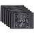 DII Chalkboard Collection Kitchen Placemat Set, 13x19, Coffee Print 6 Piece