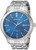 Armitron Men's 20/5245NVSV Date Function Silver-Tone Bracelet Watch