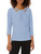 Kasper Women's ITY 3Q Twist Neck, Sky Blue, XS