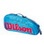 WILSON Junior Tennis Racket Bag - 3 Pack, Blue/Orange