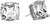 kate spade new york "Essentials" Silver-Tone Small Square Stud Earrings