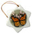 3dRose Monarch Butterfly and Pink Milkweed Snowflake Ornament