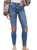 Free People Women's Distressed Skinny Ankle Jeans Blues