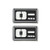 EJG Bundle 2 pieces- Tacical Blood Type Patches- "Type O Negative" - 2"x1"(black-white-pvc-O-)