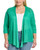 NIC+ZOE Women's Plus Size 4-Way Cardy, Jade, 1X