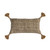Creative Co-Op Woven Cotton Blend Lumbar Tassels and Chambray Back Pillow, 24" L x 14" W x 2" H, Multicolor