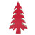 Creative Co-Op Enameled Mango Wood Christmas Tree, Red