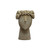 Creative Co-Op Stoneware Head, Reactive Glaze Planter Pot, 4" L x 6" W x 7" H, Greige