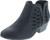 Soda CHANCE Womens Perforated Cut Out Stacked Block Heel Ankle Booties (Black, numeric_7)