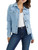 Wrangler Authentics Women's Stretch Denim Jacket, Light Wash, Medium