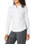 Calvin Klein Women's Long Sleeve Wrinkle Free Button Down Blouse, White, 0