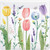 amscan Tulip Garden Square Paper Plates - 10" | Multicolor | Pack of 8