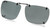 Dioptics Solar Shield 19 REC Clip On Sunglasses Polarized Rectangular, Gunmetal, 52 mm