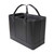 HOME DISTRICT Chic File Organizer Tote - Important Document Organizer Bag, Portable File Box with Handle, Black