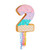 Pull String Number 2 Ice Cream Pinata for Two Sweet Birthday Decorations (16.5 x 11.5 x 3 In)