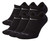 Nike Everyday Plus Cotton Cushioned Crew Socks (6 Pair) (Black - No Show, Large)