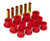 Prothane 7-1004 Red Rear Spring Eye and Shackle Bushing Kit