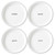 Santa Barbara Design Studio Appetizer Plates Face-2-Face Collection Ceramic Tapas Dishes, Set of 4, Nibble/Graze/Snack/Savor