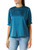 The Drop Women's Blue Sapphire Puff Sleeve Blouse by @balamoda, XS