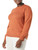 Amazon Essentials Women's Soft Touch Pleated Shoulder Crewneck Sweater, Caramel, Small