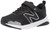 New Balance Kid's Dynasoft 545 V1 Hook and Loop Running Shoe, Black/White/Silver Metallic, 7 Toddler