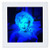 3D Rose Marilyn Monroe Legendary Screen Actress Blue Square Quilt, 6 x 6