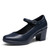 DREAM PAIRS Women's SDPU2231W Edenia Chunky Low Block Heels Mary Jane Closed Toe Work Pumps Comfortable Round Toe Dress Wedding Shoes, Size 9, Navy Blue