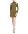BCBGeneration Women's Mini Long Sleeve Mock Neck Shoulder Cut Out Dresses, Dark Olive, Medium