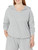 Calvin Klein Plus Size Performance Womens Active Hoodie, Pearl Grey Heather, 2X