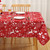 HOMERRY Christmas Decoration Rectangle Tablecloth Xmas Snowflake Print Tablecloth Winter Waterproof Table Cover Holiday Fabric Christmas Table Cloth for Dining Table Kitchen, Red, 60 x 84 Inch