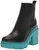 NINE WEST Women's Forme Ankle Boot, Black/Teal, 5