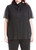 Max Studio Women's Plus Size Clip Dot Tie Neck Short Sleeve Top, Black/Black, 2X