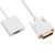 AIR SIX Active DVI-D to VGA Adapter Converter - Male to Female M/F Video Adapter Cable for DVI-D Link 24+1 systems to connect to VGA displays,WHITE