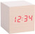 Kikkerland AC22 Clap-On Cube Alarm Clock, Light Wood