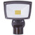 Morris Products 72586A LED Motion Activated Security Flood Lights Square Single Head 40 Watts Bronze 5000K, 1 Pack