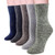 YQHMT Wool Socks for Women Winter Warm Hiking Thick Thermal Vintage Knit Soft Comfy Crew Socks Gifts 5 Pack