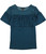 Alfani Womens Illusion Flounce Basic T-Shirt, Blue, Small