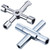 YRMJ Multifunction 4-way Sillcock Key Plated Steel Water Keys and 4-way Utility Gas Meter Keys Faucet Wrench Tool for Opening and Closing Sillcock or Spigots