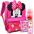 Disney Minnie Mouse Backpack for Girls Bundle ~ Deluxe 12" Mini Sequin Bag with Stickers (Minnie Mouse School Supplies)