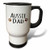 3dRose tm_153851_1" Aussie Dog Dad Australian Shepherd Doggie by Breed Brown Muddy Paw Prints Doggy Lover Owner Love" Travel Mug, 14 oz, Multicolor