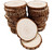Unfinished Natural with Tree Bark Wood Slices 30 Pcs 2.4"-2.8" inch Disc Coasters Wood Coaster Pieces Craft Wood kit Circles Crafts Christmas Ornaments DIY Crafts with Bark for Crafts Rustic Wedding