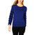 Alfani Womens Tiered Fringe Pullover Sweater, Blue, X-Large