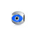 Spiritual Lucky Blue Silver Evil Eye Spacer Bead Charm .925 Sterling Silver Core Fits European Charm Bracelet For Women For Teen
