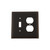 Nostalgic Warehouse 719683 Rope Switch Plate with Toggle and Outlet, Timeless Bronze