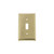 Nostalgic Warehouse 720058 New York Switch Plate with Single Toggle, Unlacquered Brass