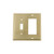 Nostalgic Warehouse 720066 New York Switch Plate with Toggle and Rocker, Unlacquered Brass